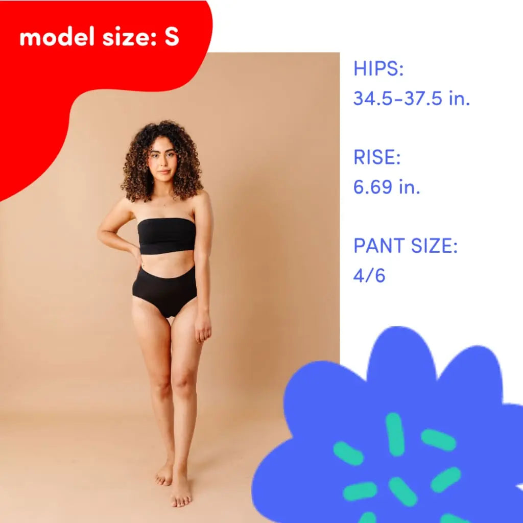 Poppins Period Absorbent Underwear - S / Black Apparel