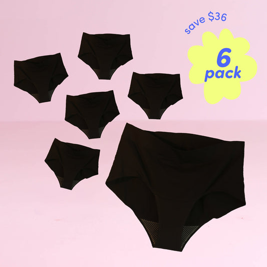6 Pack Underwear - Poppins Period