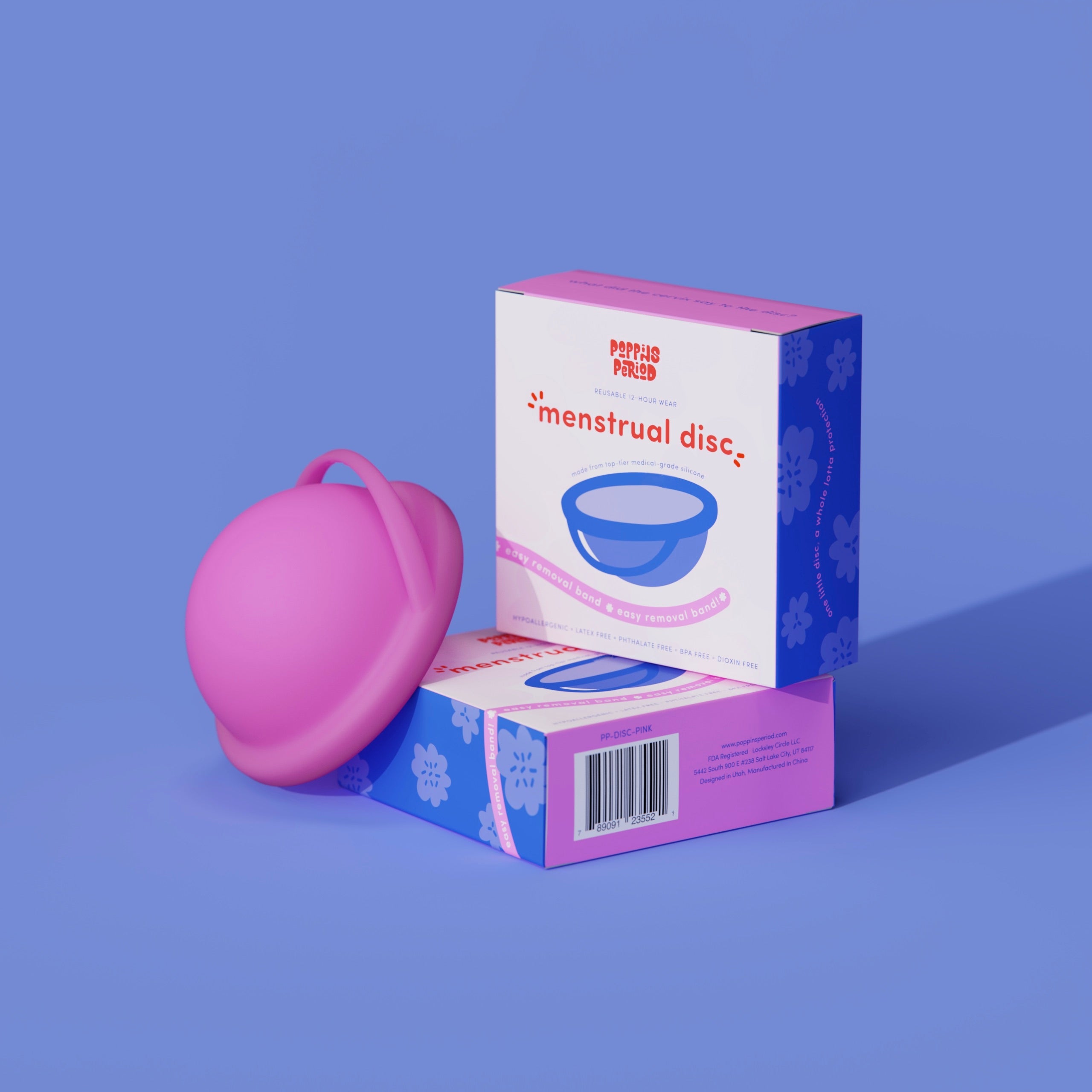 Reusable Menstrual Disc with Handle